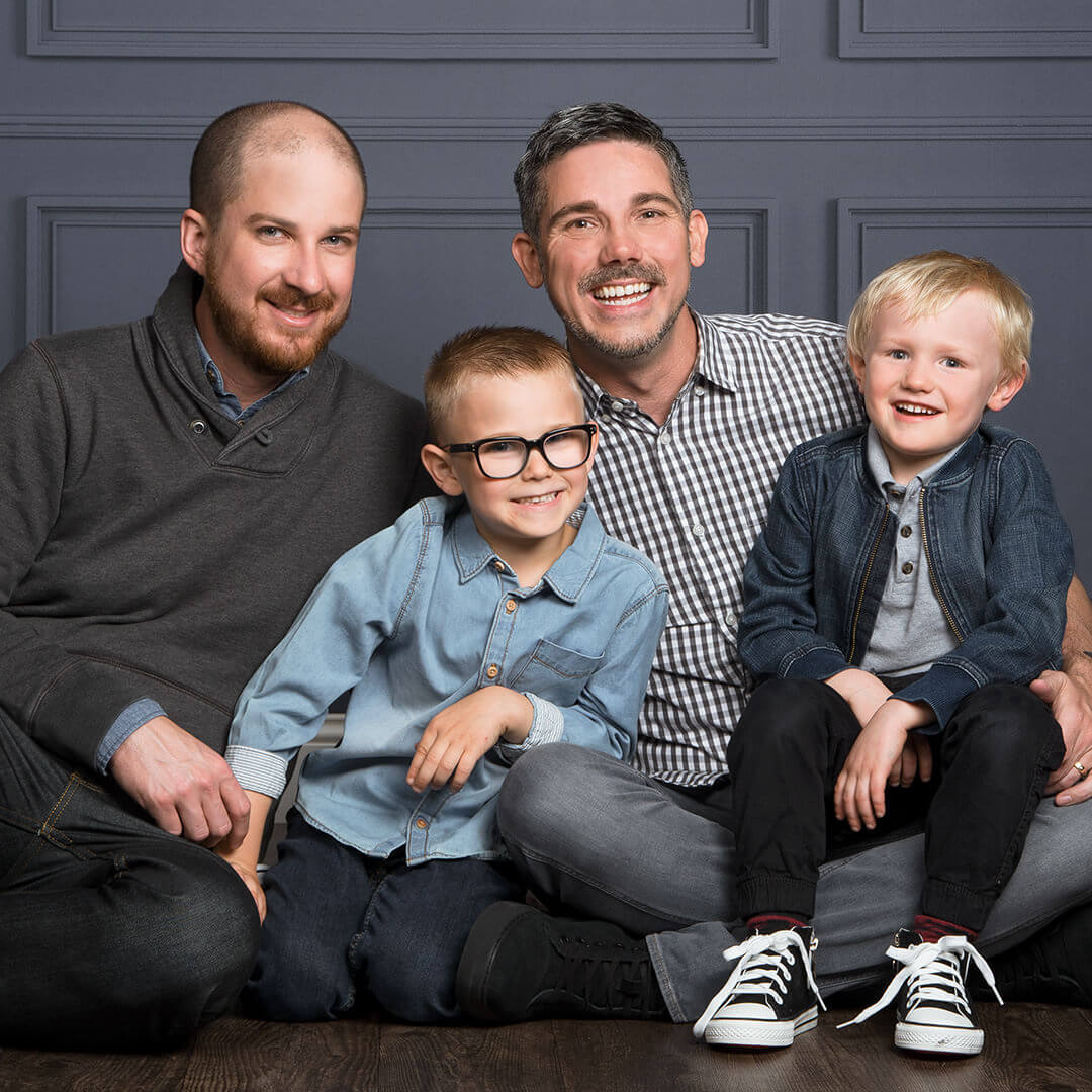 Family photo captured by family photographers at JCPenney Portraits.