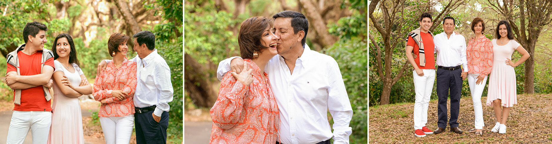 Outdoor family photo session with varied poses captured during a JCPenney Portraits session.