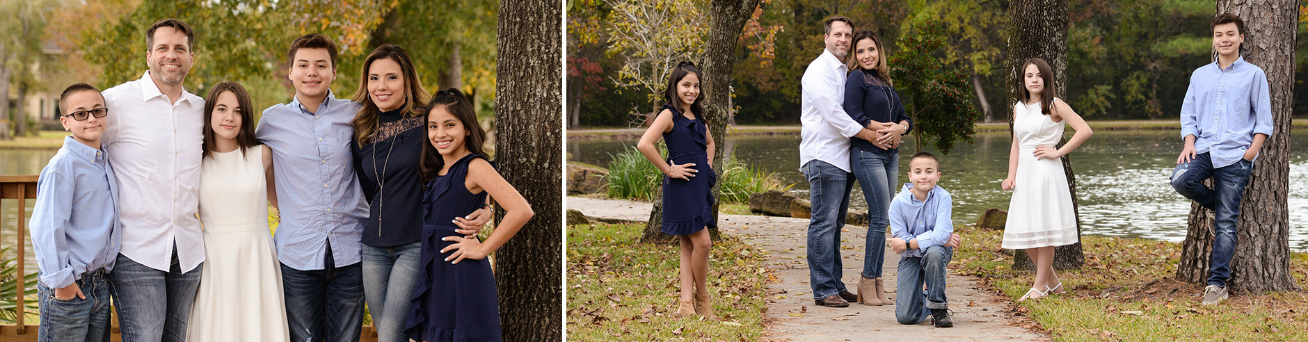 Collage of Family outdoor photos captured by professional photographers at JCPenney Portraits.
